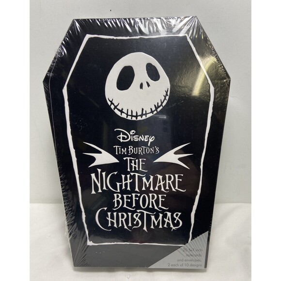 Nightmare Before Christmas Jack Skellington Notecard Set of 20 Note Cards - Picture 1 of 4